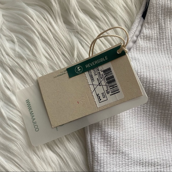 Maaji Sky White Town Sporty Bralette Bikini Top S - Picture 8 of 15